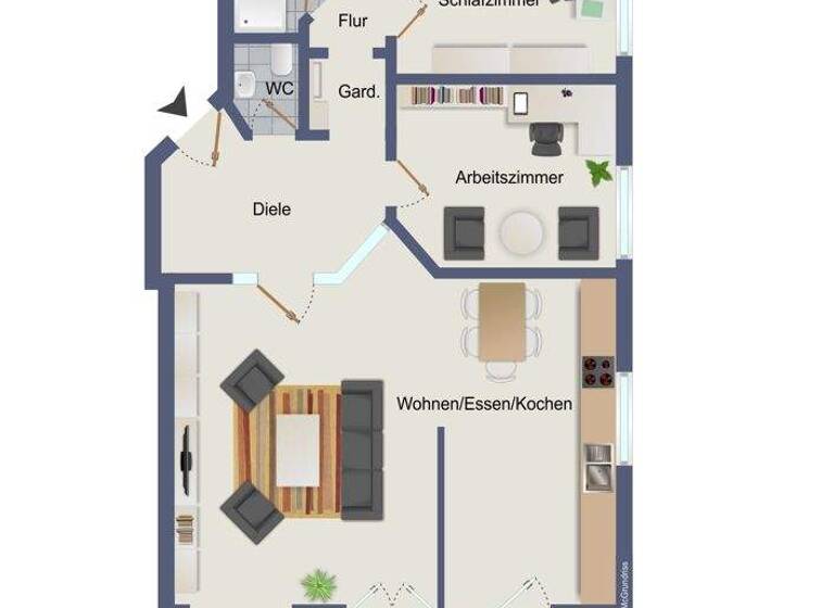 Wohnung zum Kauf 220.000 € 3 Zimmer 90 m² Tecklenburg 49545