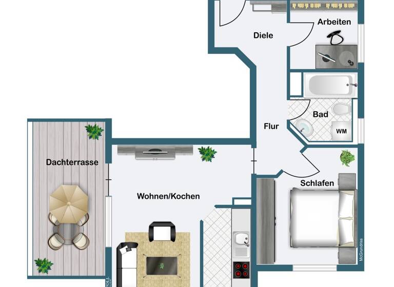 Penthouse zum Kauf 268.000 € 3 Zimmer 80 m²<br/>Wohnfläche Biberach Biberach 88400