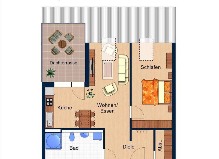 Wohnung zur Miete 835 € 2 Zimmer 68,9 m² Tauchaer Straße 300-302 Plaußig-Portitz Leipzig 04349