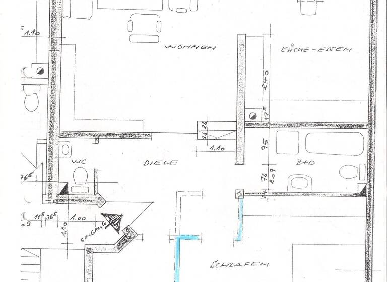 Wohnung zur Miete 630 € 3 Zimmer 68 m²<br/>Wohnfläche Dachgeschoss, 2.<br/>Geschoss ab sofort<br/>Verfügbarkeit Finkenweg 14 Elsenfeld Elsenfeld 63820