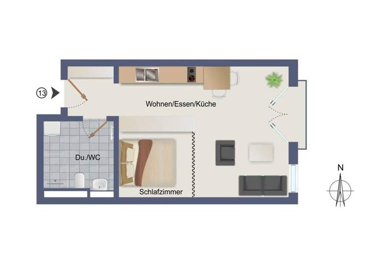 Wohnung zum Kauf - Erstbezug provisionsfrei 252.900 € 2 Zimmer 37,8 m² frei ab 31.07.2027 Bogenstraße 12 Asperg 71679