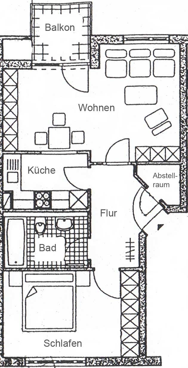 Wohnung zum Kauf 145.000 € 2 Zimmer 51,7 m²<br/>Wohnfläche 4.<br/>Geschoss ab sofort<br/>Verfügbarkeit Prager Straße 43 Reudnitz-Thonberg Leipzig 04317