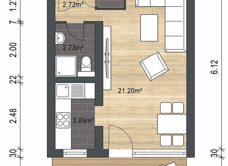 Studio zum Kauf 77.900 € 1 Zimmer 35 m² 4 Geschosse frei ab sofort Langerfeld Wuppertal 42389