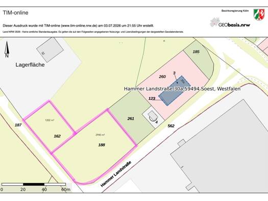 Gewerbegrundstück zum Kauf 248.520 € 4.142 m² Grundstück frei ab sofort Hammer Landstraße 30 Meckingsen Soest 59494