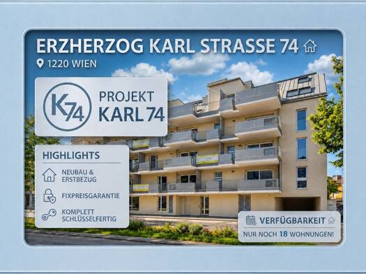 Wohnung zum Kauf 298.000 € 2 Zimmer 54,6 m² 3. Geschoss Erzherzog Karl Strasse 74 Donaustadt 1220