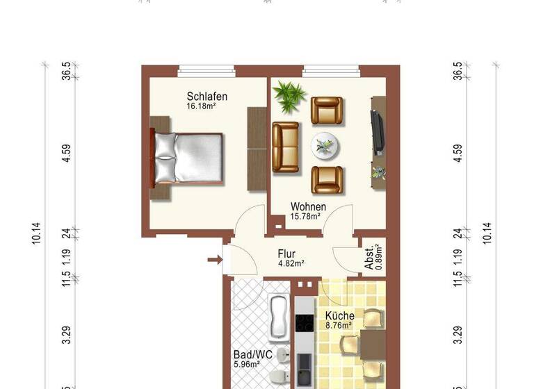Wohnung zur Miete 305 € 2 Zimmer 50,6 m² Geschoss 2/3 frei ab sofort Heinrich-Heine-Straße 27 Olbersdorf 02785
