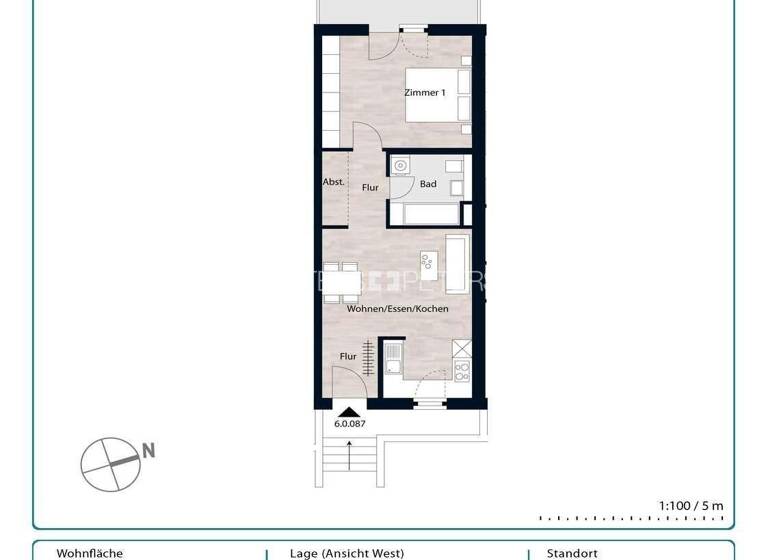 Wohnung zur Miete 1.029 € 2 Zimmer 60,3 m² EG frei ab 01.04.2026 Jenfeld Hamburg 22045