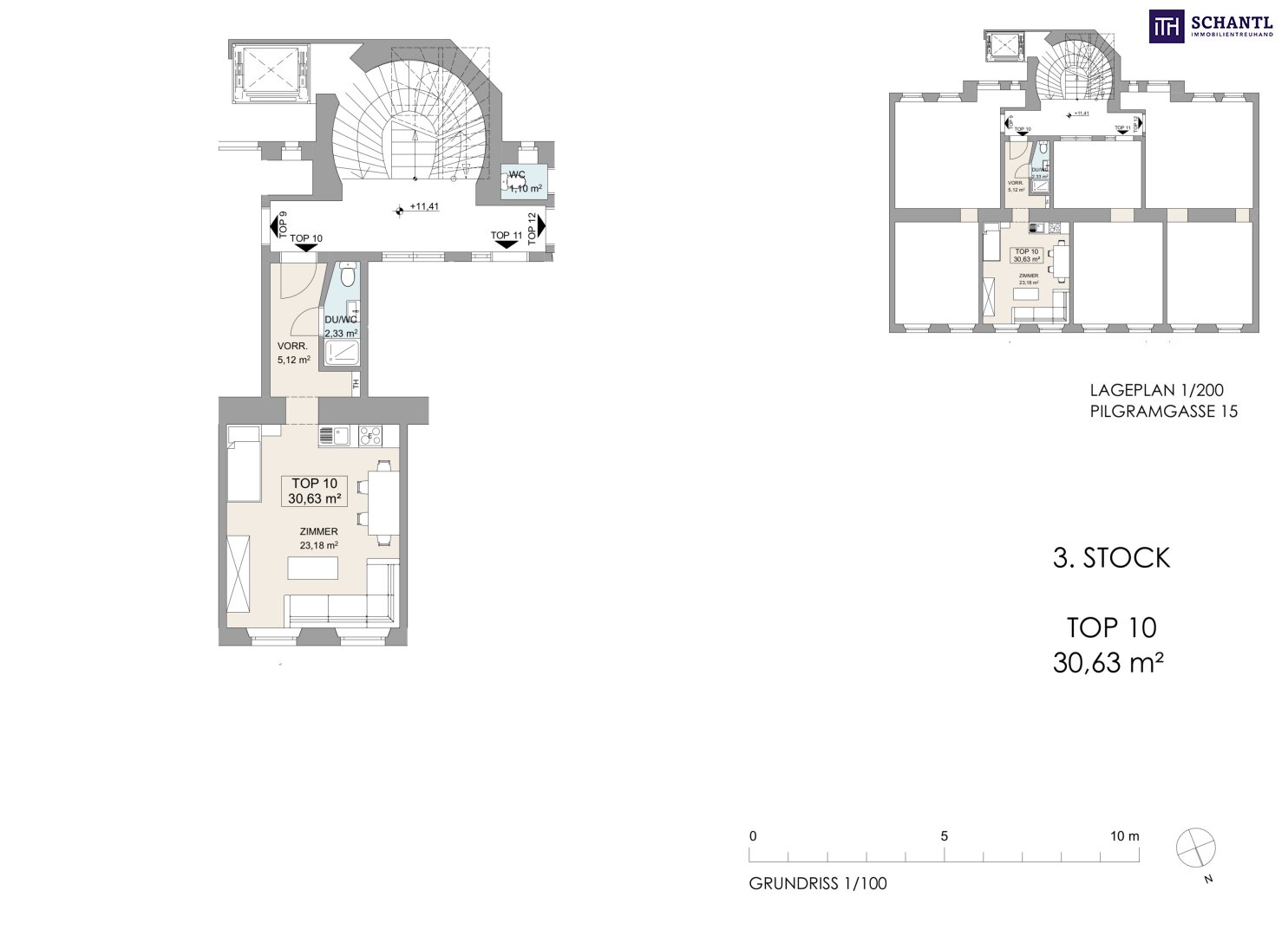 Wohnung zum Kauf 199.000 € 1 Zimmer 30,6 m²<br/>Wohnfläche 3.<br/>Geschoss Pilgramgasse Wien 1050