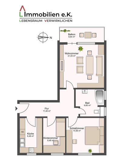 Wohnung zum Kauf 270.000 € 3 Zimmer 71 m² Pflugfelden Ludwigsburg 71636