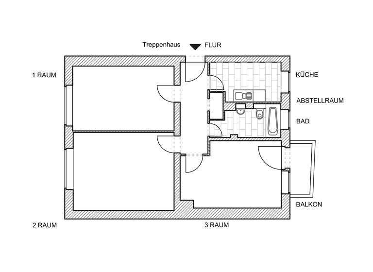 Wohnung zur Miete 912 € 3 Zimmer 70,1 m² 2. Geschoss Neukölln Berlin 12059