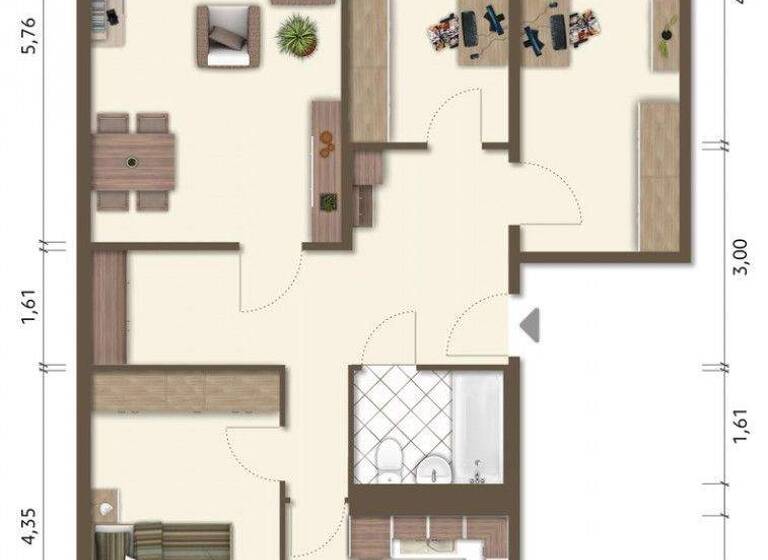 Wohnung zur Miete 456 € 4 Zimmer 80 m² 5. Geschoss Hilde-Coppi-Straße 47 Bieblach-Ost Gera 07552