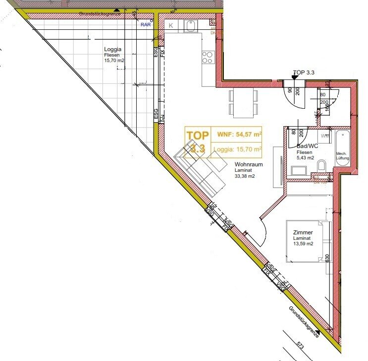 Wohnung zum Kauf 290.000 € 2 Zimmer 54,6 m²<br/>Wohnfläche 1.<br/>Geschoss Münichsthal 2122