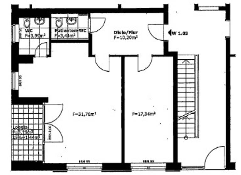 Bürofläche zur Miete provisionsfrei 14,45 € 2 Zimmer 68,2 m²<br/>Bürofläche Große Weinmeisterstraße 63 b Nauener Vorstadt Potsdam 14469