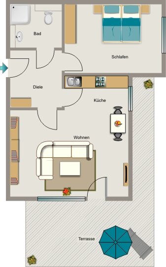 Wohnung zur Miete 633 € 2,5 Zimmer 61,4 m²<br/>Wohnfläche 3.<br/>Geschoss Jupiterstraße 36 Aldenrade Duisburg 47179