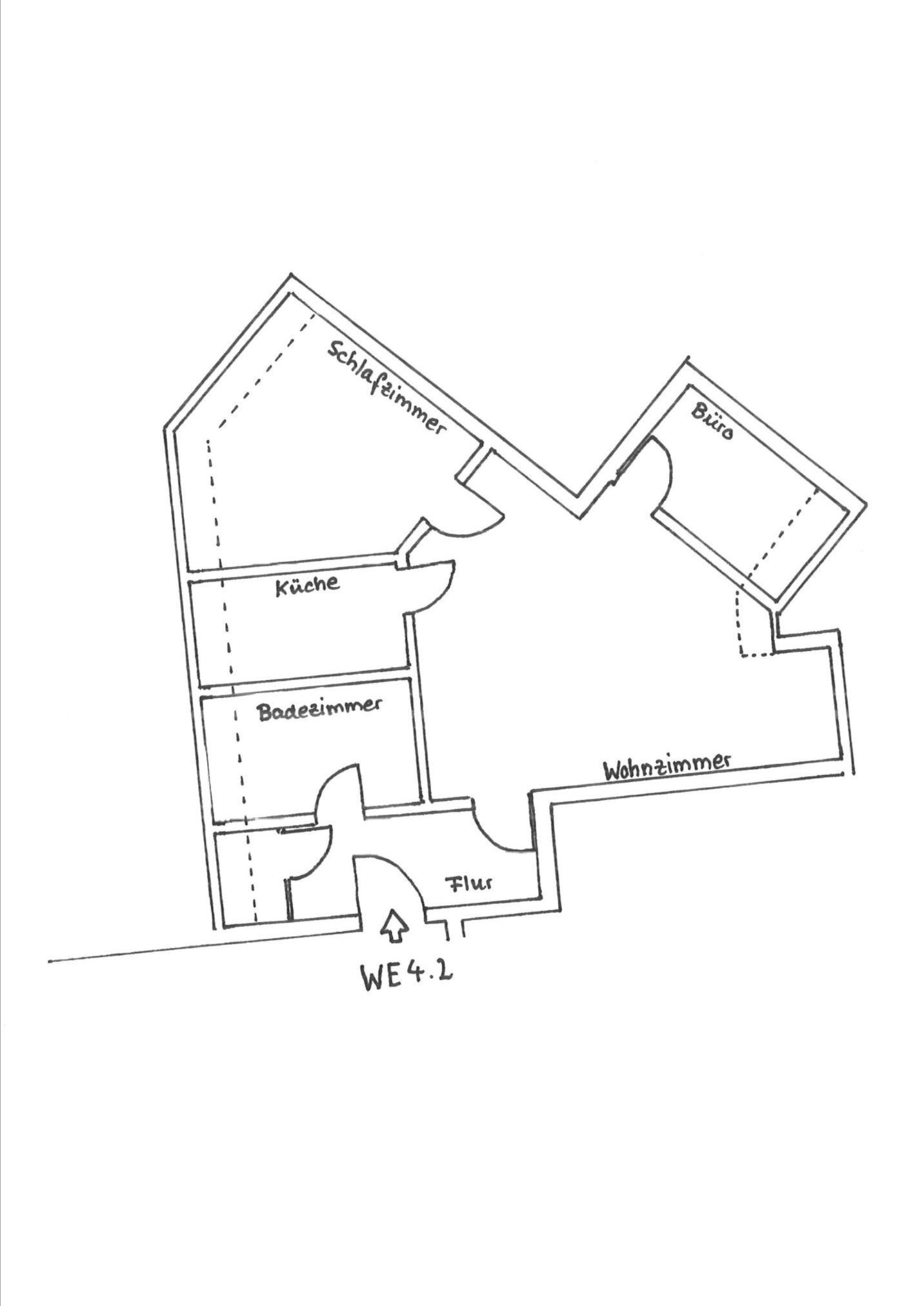 Wohnung zum Kauf 82.000 € 2 Zimmer 62,4 m²<br/>Wohnfläche 5.<br/>Geschoss Illebener Weg 25a-e Bad Langensalza Bad Langensalza 99947