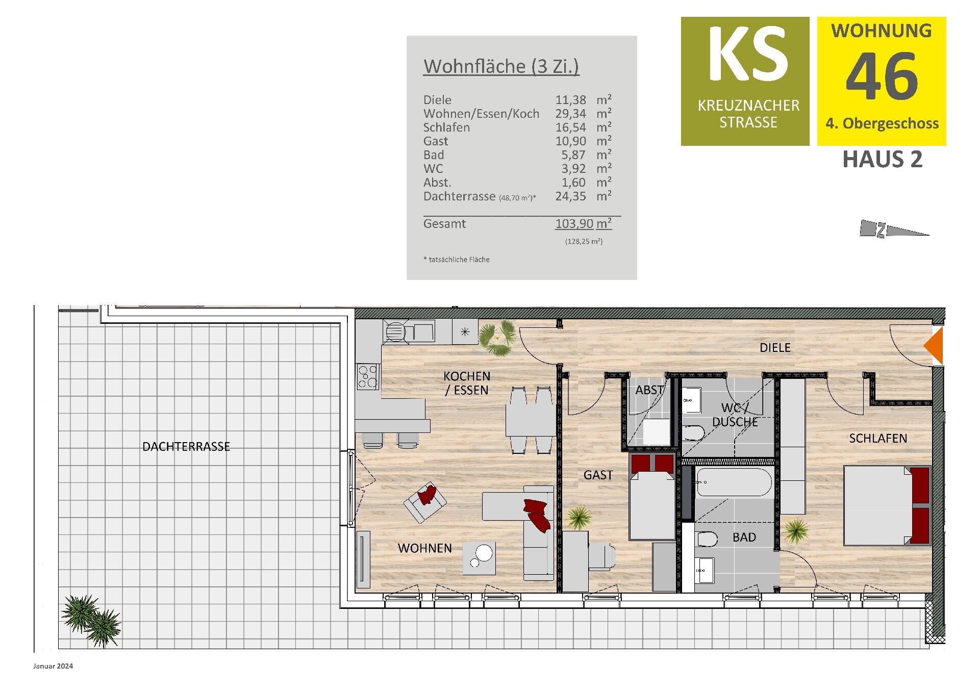 Penthouse zur Miete 2.600 € 3 Zimmer 103,9 m²<br/>Wohnfläche 4.<br/>Geschoss ab sofort<br/>Verfügbarkeit Zollstock Köln 50968