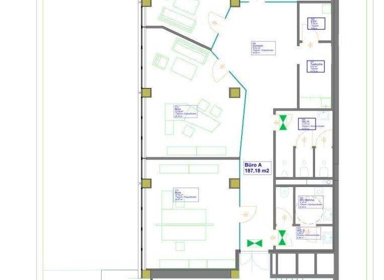 Büro zur Miete 14 € 4 Zimmer 187,2 m² Bürofläche Wien 1210