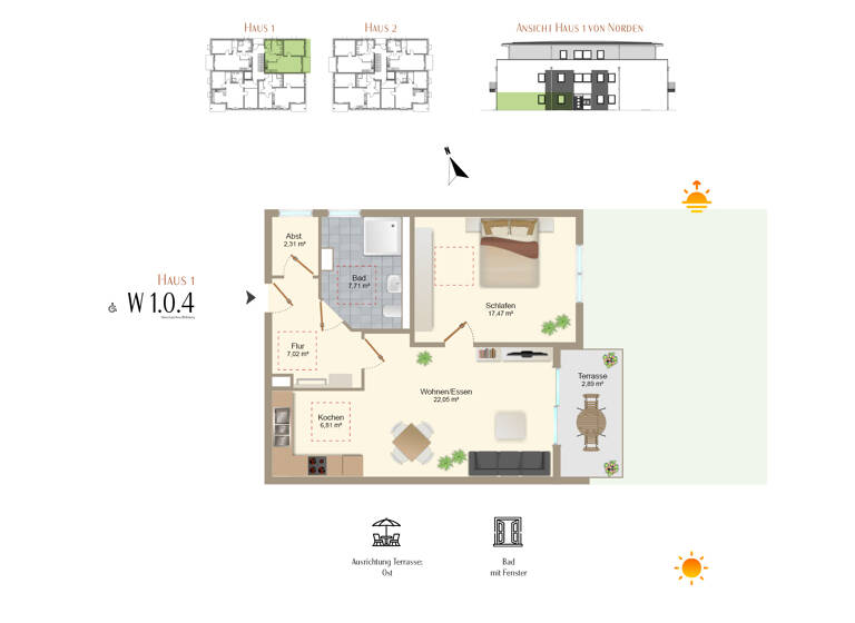 Wohnung zum Kauf provisionsfrei 357.900 € 2 Zimmer 66,3 m² EG Zellerberg Rieden 87668