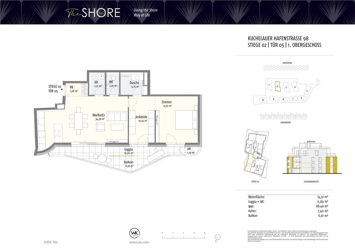 Wohnung zum Kauf 586.500 € 2 Zimmer 74,8 m²<br/>Wohnfläche 1.<br/>Geschoss Wien, Döbling / Wien 19., Döbling 1190