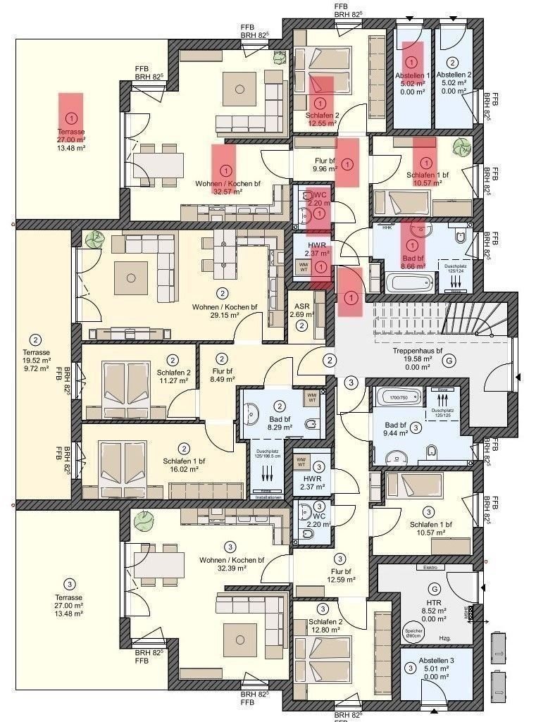 Terrassenwohnung zur Miete 1.201 € 3 Zimmer 92,4 m²<br/>Wohnfläche EG<br/>Geschoss 01.05.2025<br/>Verfügbarkeit Bergen Bergen auf Rügen 18528