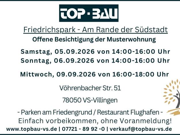 Wohnung zum Kauf - Neubau provisionsfrei 820.050 € 5 Zimmer 144,9 m² Vöhrenbacher Straße Villingen Villingen-Schwenningen 78050