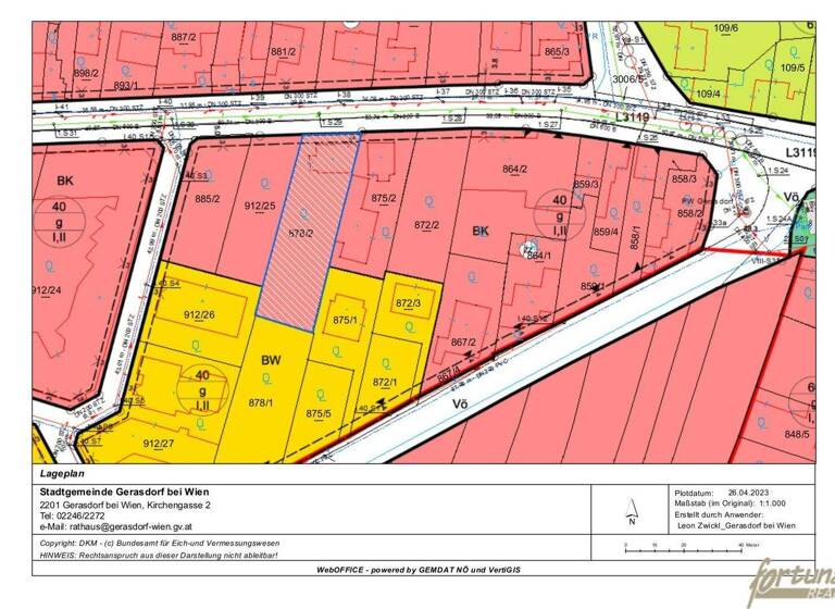 Grundstück zum Kauf 1.200.000 € 1.356 m² Grundstück Stammersdorfer Straße Gerasdorf bei Wien 2201
