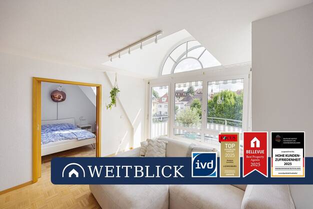 Wohnung zur Miete 700 € 2 Zimmer 46 m² Dachgeschoss, 3. Geschoss frei ab 01.10.2025 Ludwigsburg - Mitte Ludwigsburg 71640