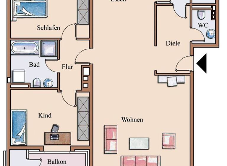 Wohnung zur Miete 1.200 € 3 Zimmer 120 m²<br/>Wohnfläche ab sofort<br/>Verfügbarkeit Heinrich-Sträter- Str. 49 Lücklemberg Dortmund 44229