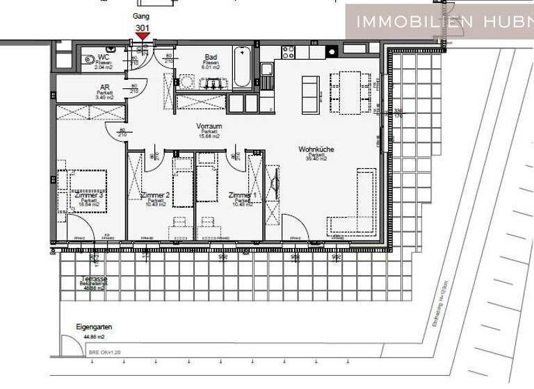 Wohnung zur Miete 1.896 € 4 Zimmer 105 m² EG frei ab 01.07.2026 Wien 1110