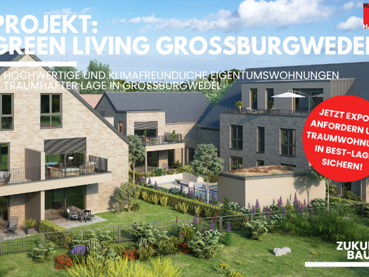 Terrassenwohnung zum Kauf - Erstbezug provisionsfrei als Kapitalanlage geeignet 325.000 € 2 Zimmer 62 m² Großburgwedel Burgwedel 30938