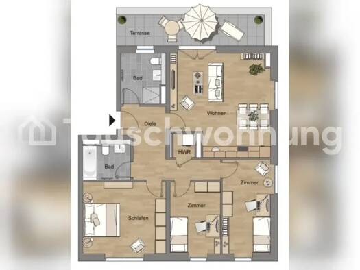 Wohnung zur Miete Tauschwohnung 1.210 € 4 Zimmer 97 m² 3. Geschoss Albertstadt Dresden 01099