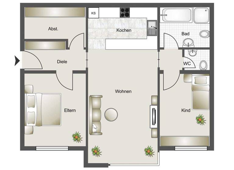 Wohnung zum Kauf 260.000 € 3 Zimmer 78,3 m² Hennef 53773