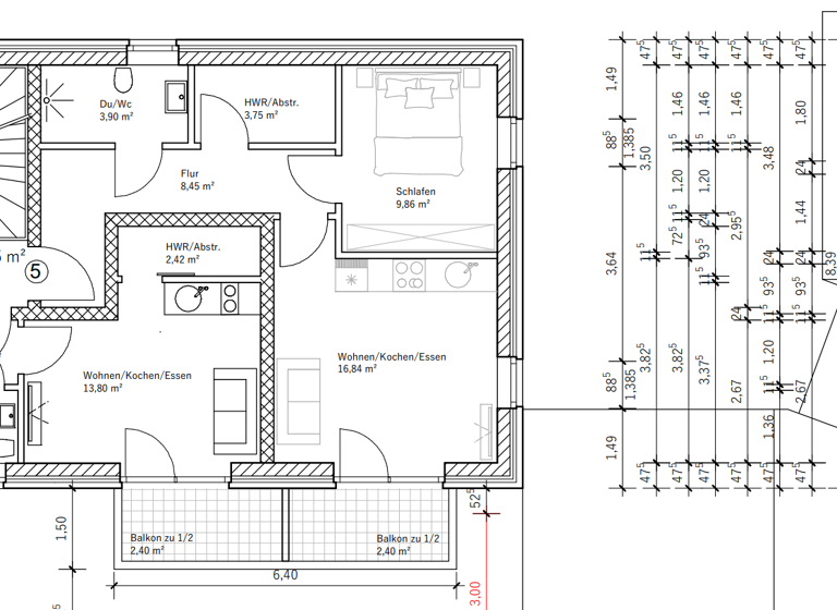 Wohnung zur Miete 740 € 2 Zimmer 47,5 m² 1. Geschoss frei ab 01.05.2026 Banater Weg 31 Bürgerfelde Oldenburg 26127
