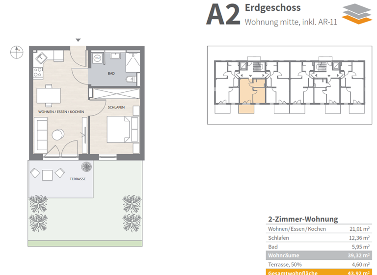 Wohnung zum Kauf - Erstbezug provisionsfrei 274.900 € 2 Zimmer 43,9 m² EG frei ab sofort Finkenstraße Altdorf , Kr Böblingen 71155