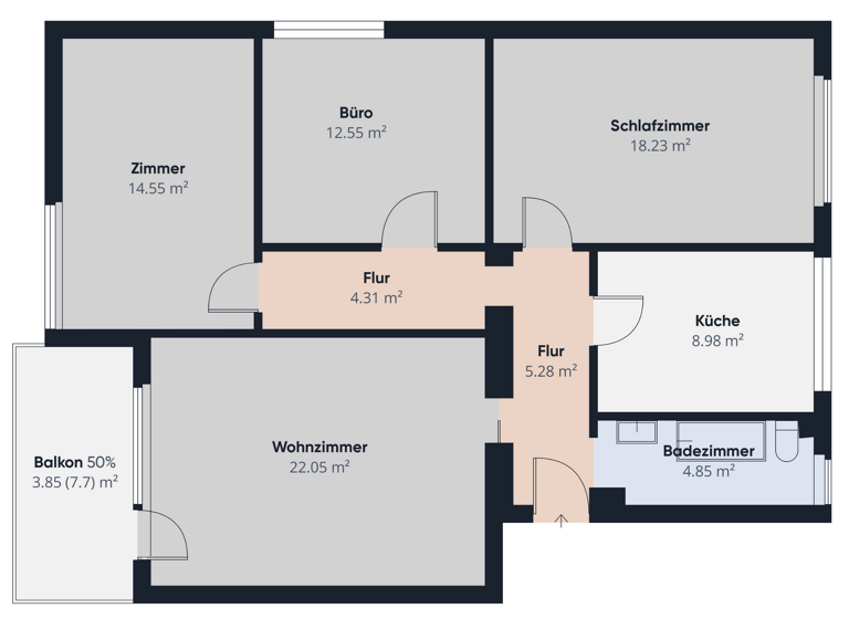 Wohnung zum Kauf 235.000 € 4 Zimmer 95 m² 1. Geschoss Niederschopfheim Hohberg 77749