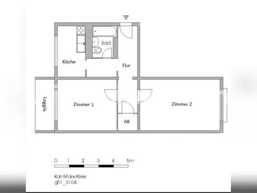 Wohnung zur Miete Tauschwohnung 380 € 2 Zimmer 56 m² 6. Geschoss Kreuzberg Berlin 10247