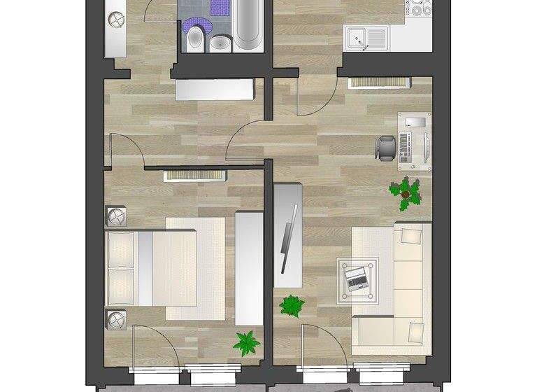 Wohnung zur Miete 373 € 2 Zimmer 64,9 m² 2. Geschoss Scheffelstr. 4 Helbersdorf Chemnitz 09120