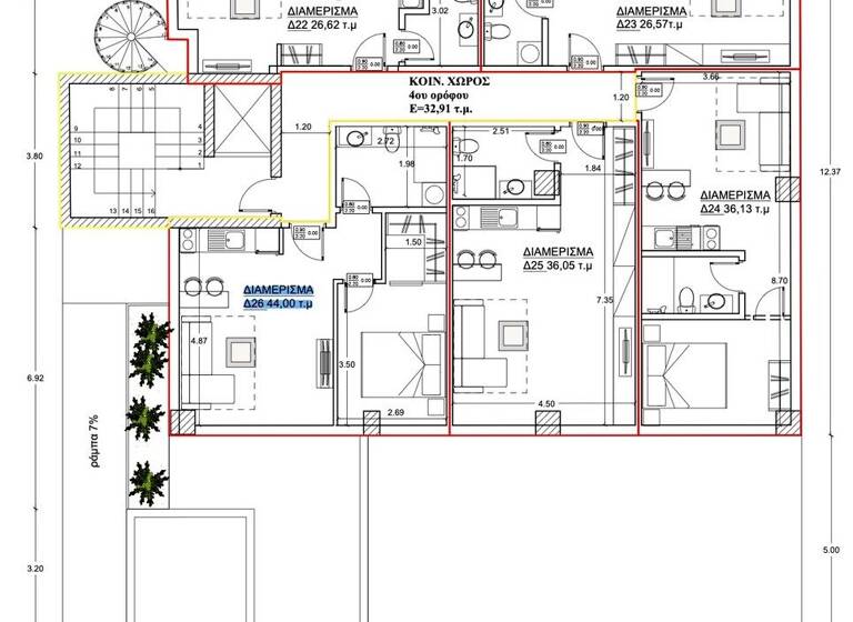 Studio zum Kauf 265.000 € 2 Zimmer 44 m² 4. Geschoss Athen