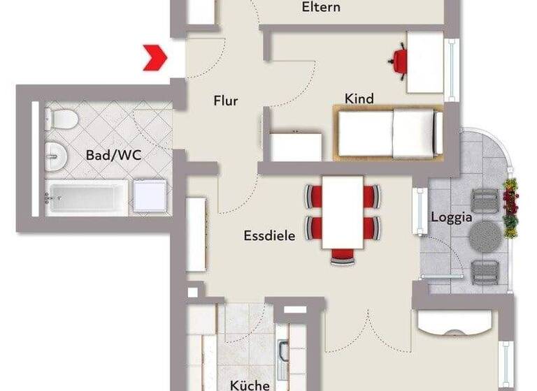 Wohnung zum Kauf 269.000 € 3 Zimmer 77,6 m² 4. Geschoss Schweinau Nürnberg 90441