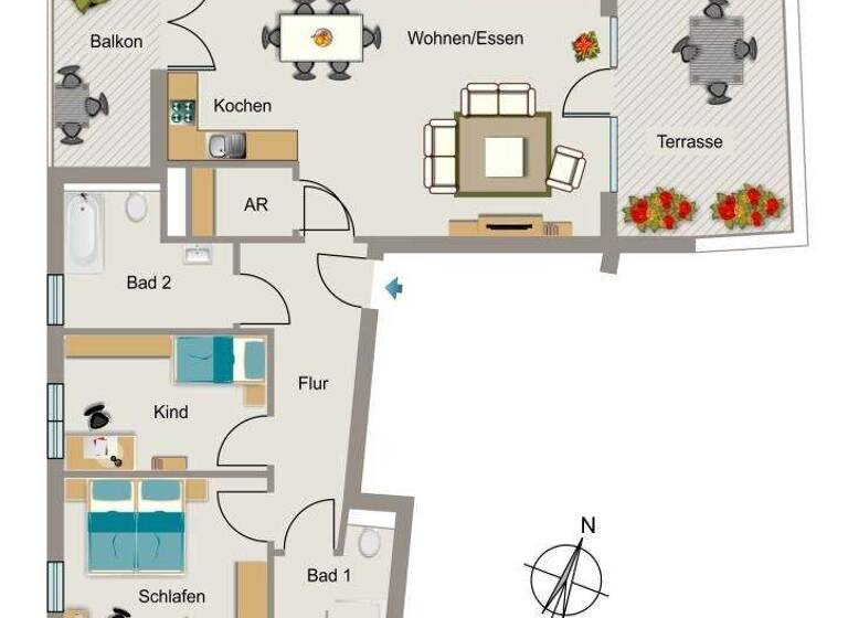 Wohnung zur Miete 1.185 € 3 Zimmer 110,8 m² EG Märtmannstraße 36 Aplerbeck Dortmund 44287