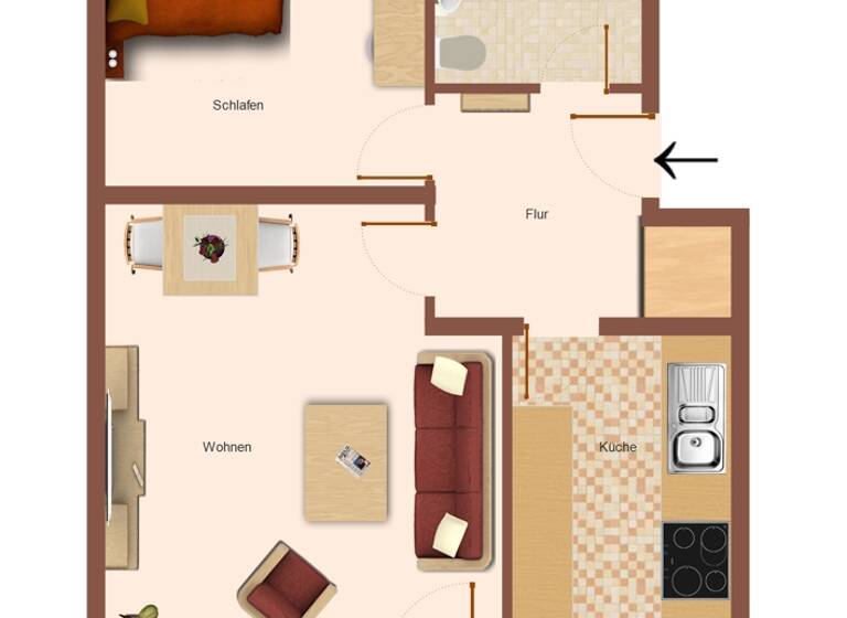 Wohnung zum Kauf 210.000 € 2 Zimmer 65 m²<br/>Wohnfläche Heilsbronn Heilsbronn 91560