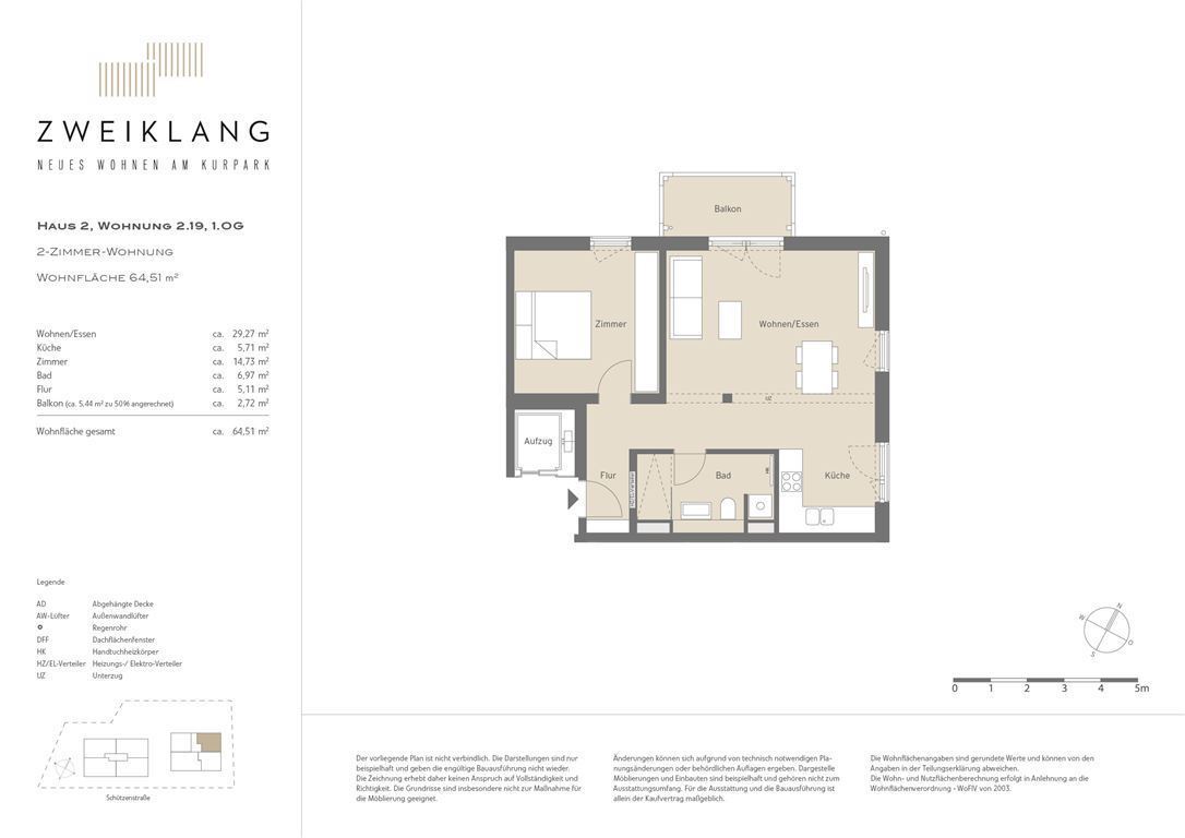 Wohnung zum Kauf provisionsfrei 533.900 € 2 Zimmer 64,5 m²<br/>Wohnfläche 1.<br/>Geschoss Schützenstraße 10B Bad Tölz Bad Tölz 83646