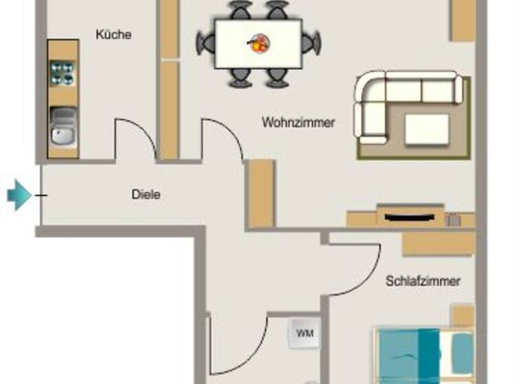 Wohnung zur Miete 519 € 2,5 Zimmer 60,3 m² 1. Geschoss Dachsweg 2 Langendreer Bochum 44892