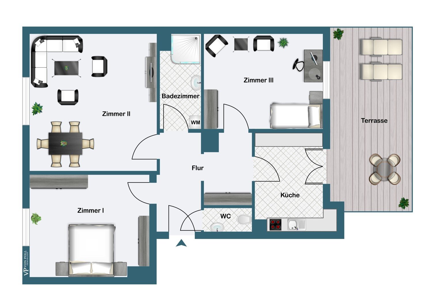 Wohnung zum Kauf 595.000 € 3 Zimmer 63 m²<br/>Wohnfläche EG<br/>Geschoss Nordend - West Frankfurt am Main 60322