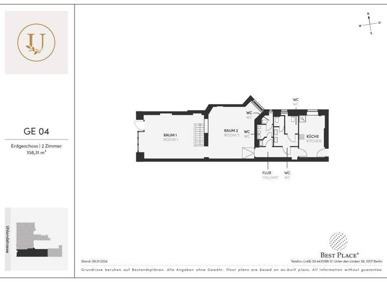 Restaurant zum Kauf provisionsfrei 590.000 € Uhlandstraße 136 Wilmersdorf Berlin 10717