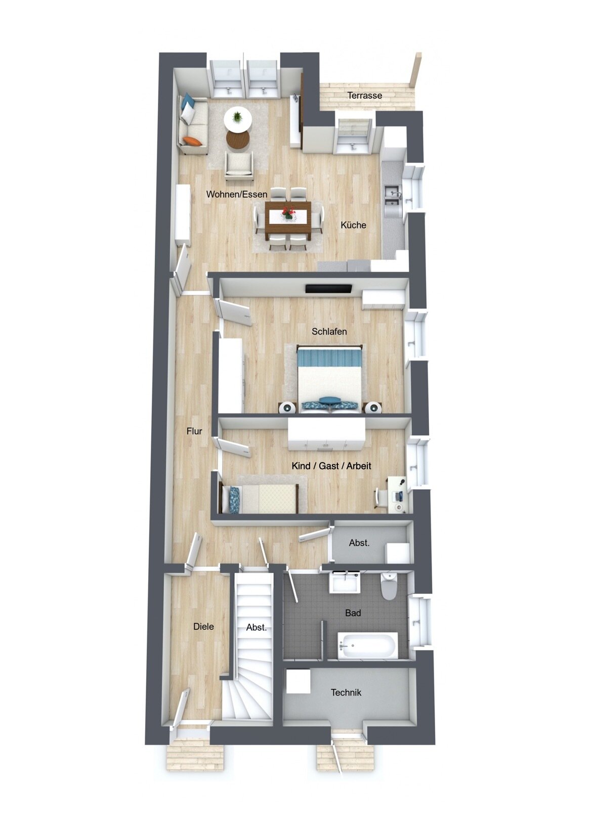 Wohnung zur Miete 1.080 € 3 Zimmer 90 m²<br/>Wohnfläche EG<br/>Geschoss ab sofort<br/>Verfügbarkeit Hennstedt Hennstedt 25779