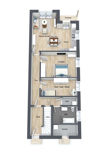 Wohnung zur Miete 1.080 € 3 Zimmer 90 m² EG frei ab sofort Hennstedt Hennstedt 25779