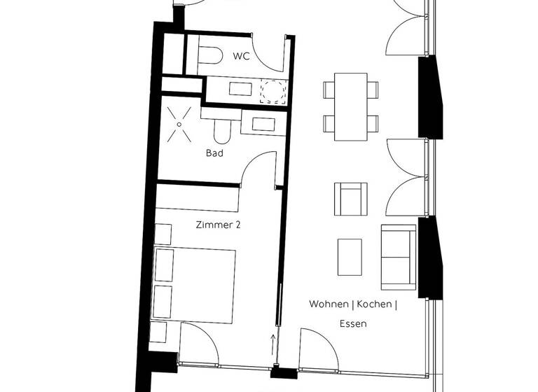Wohnung zur Miete 1.800 € 2 Zimmer 68,3 m² 5. Geschoss Mühlenstraße 20 Friedrichshain Berlin 10243