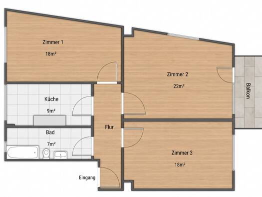 Wohnung zur Miete 1.295 € 3 Zimmer 87 m² Geschoss 3/4 frei ab sofort Eschersheimer Landstraße 297 Dornbusch Frankfurt am Main 60320