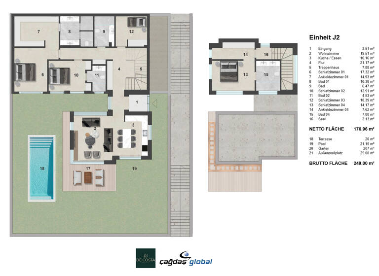 Villa zum Kauf - Erstbezug provisionsfrei 1.950.000 € 5 Zimmer 177 m² Bodrum/Mugla 48400